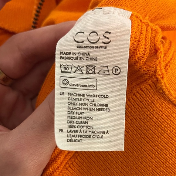 NWT COS Orange Zip Up Jacket - Picture 6 of 15